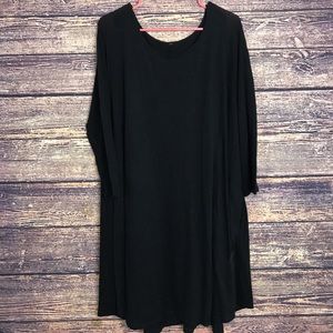 Woman’s black soft dress